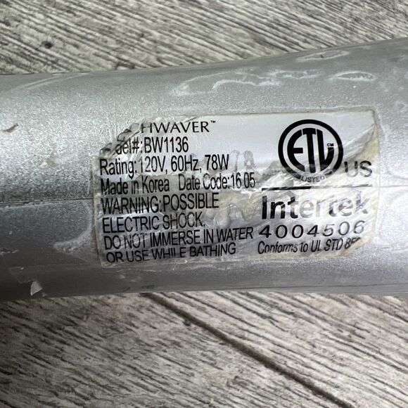Beachwaver Pro 1” Rotating Ceramic Curling Iron BW1136 Silver Tested Works - Picture 7 of 11